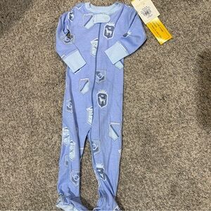 Blue Baby Onesie with Shield Pattern